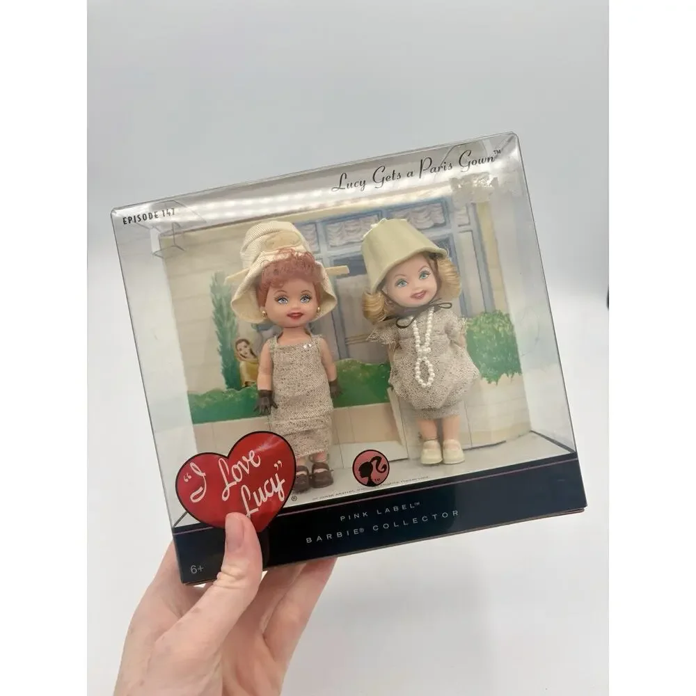 NEW Barbie Pink Label I Love Lucy Dolls “Lucy Gets A Paris Gown” Kelly Mini